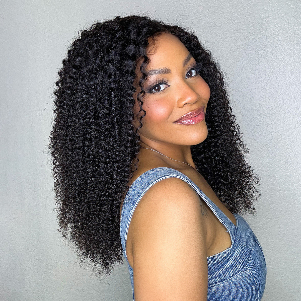 180% Density Kinky Curly PartingMax Glueless 7x6 Closure HD Lace Wig Pre-Cut Lace Flexi-Fit Drawstring Cap - Image 3