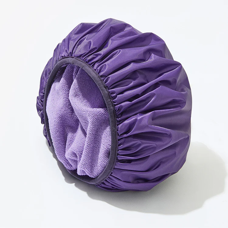 1pc Dual-Layer Shower Cap, Perfect for All Hair Lengths, Breathable & Comfortable - Image 2