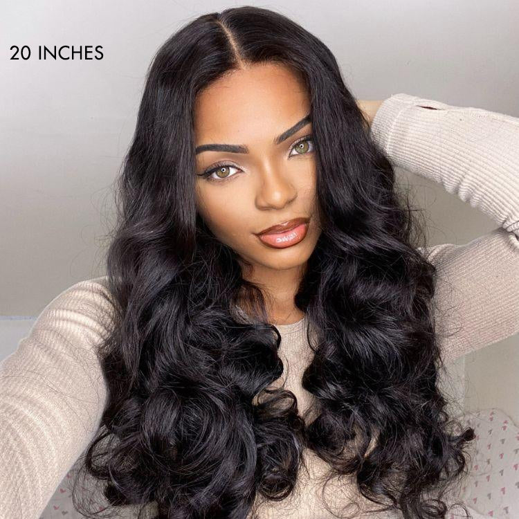 Luvme Hair 180% Density | Natural Black Loose Body Wave 5x5 Closure HD Lace Glueless Mid Part Long Wig | Large & Small Cap Size - US Only - Image 11