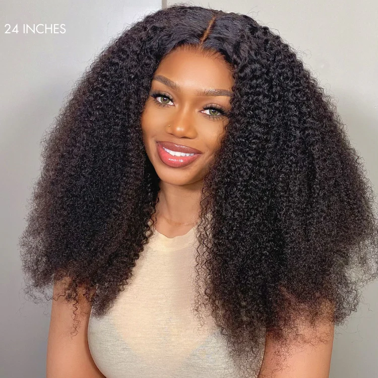 Afro Curly Glueless Free Parting 13x4 Frontal Lace Wig | Real HD Lace - US Only - Image 2
