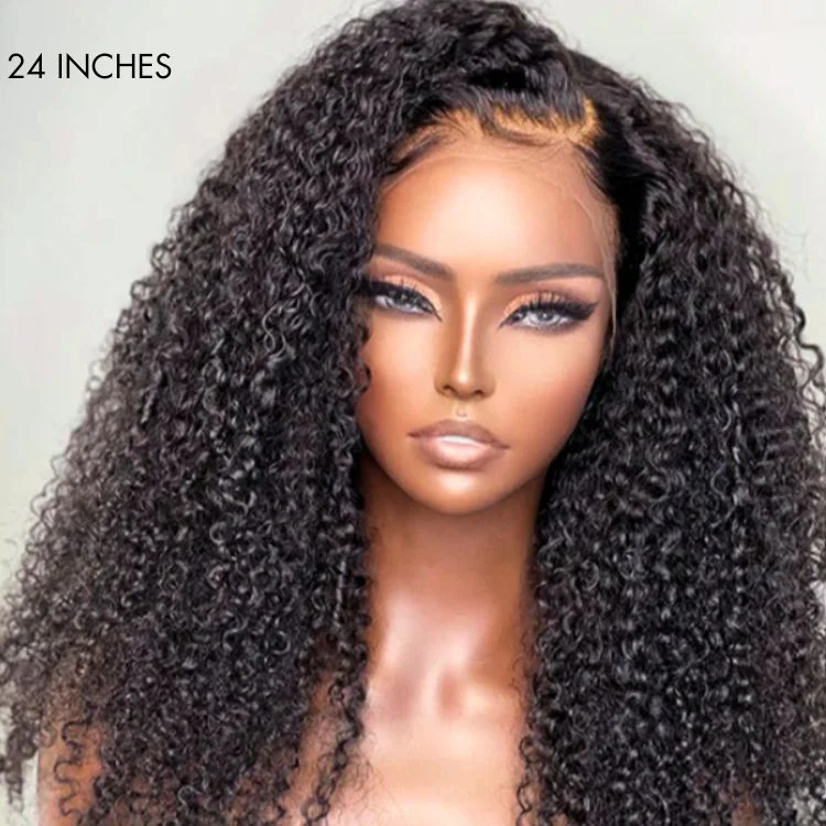Afro Curly Glueless Free Parting 13x4 Frontal Lace Wig | Real HD Lace - US Only - Image 8