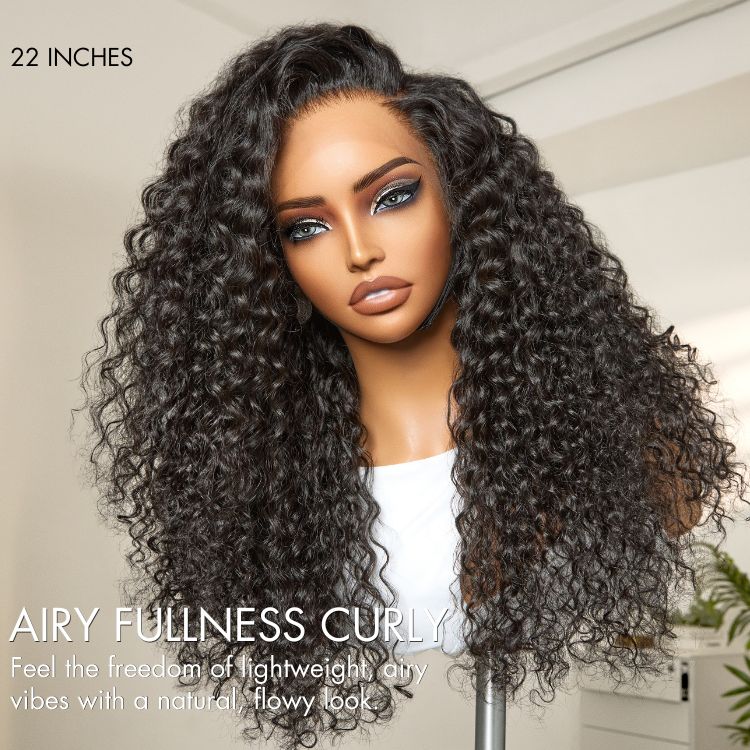 AirFit™ Scalp Care Wigs - Deep Parting Water Wave Human Hair Wig Glueless 11x6 Frontal HD Lace Curly Wig - Image 7