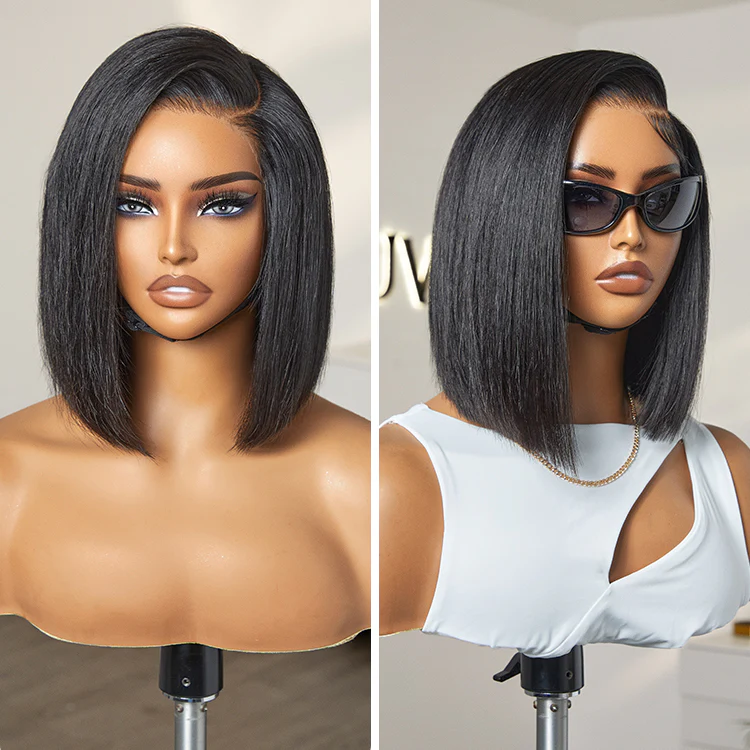AiryFit™ Scalp Care Wigs | Silky Blunt Cut Bob Snugfit Glueless Minimalist HD Lace Short Wig Pre-Cut Lace  - US Only - Image 5