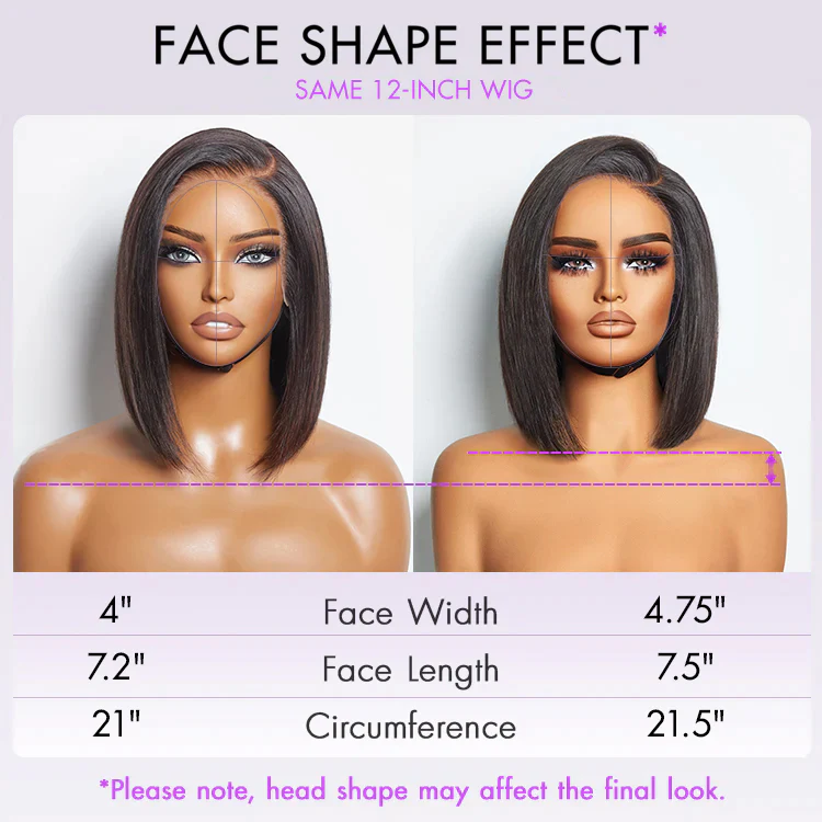 AiryFit™ Scalp Care Wigs | Silky Blunt Cut Bob Snugfit Glueless Minimalist HD Lace Short Wig Pre-Cut Lace  - US Only - Image 8