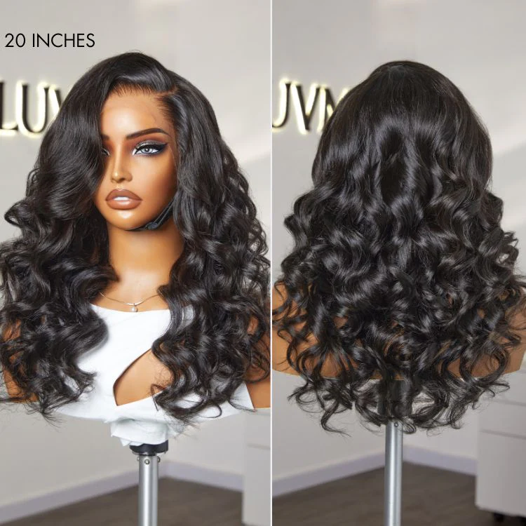 AiryFit™ Scalp Care Wigs - Deep Parting Loose Body Wave Human Hair Wig 11x6 Frontal HD Lace Glueless Wig - Image 11