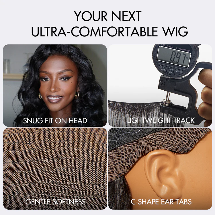 AiryFit™ Scalp Care Wigs - Deep Parting Loose Body Wave Human Hair Wig 11x6 Frontal HD Lace Glueless Wig - Image 3