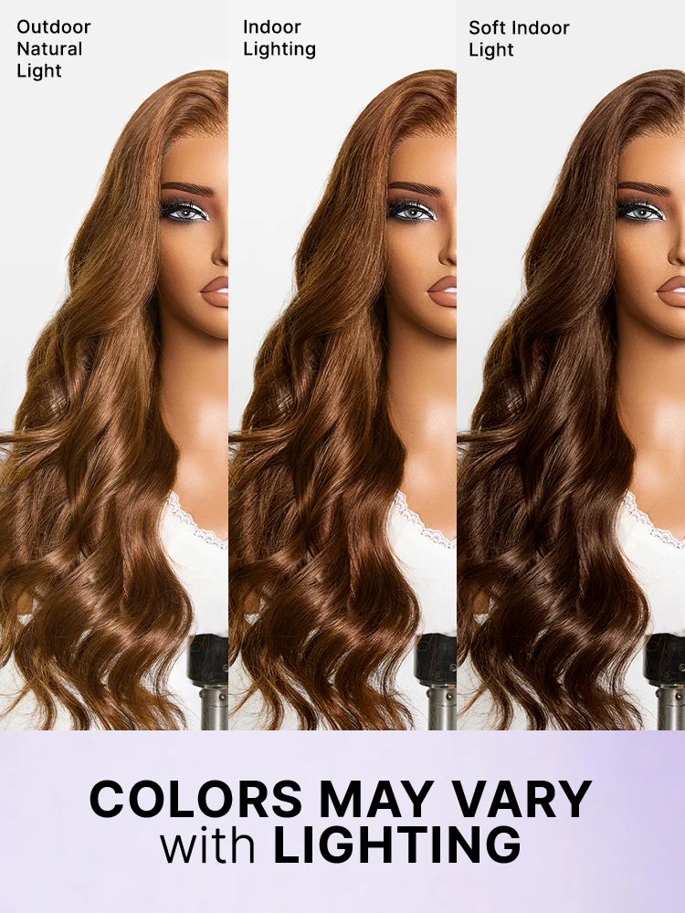 All Day Curl Hold Honey Chestnut Brown 180% Density Loose Wave 7x6 Closure HD Lace Glueless Wig Pre-Cut Lace - Image 2
