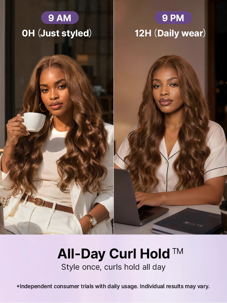 All Day Curl Hold Honey Chestnut Brown 180% Density Loose Wave 7x6 Closure HD Lace Glueless Wig Pre-Cut Lace - Image 4