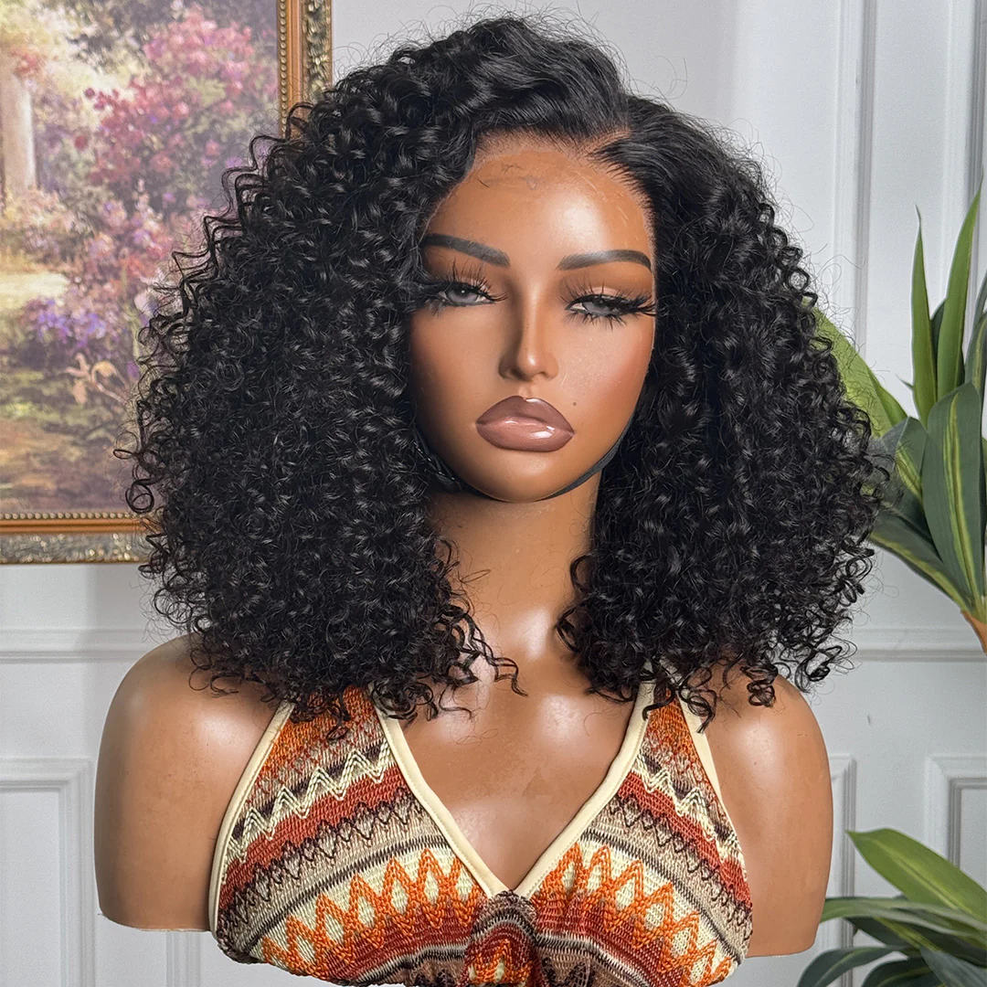 APP 2 For $199.9 | 18 Inches Trendy Curly Ear-to-ear Wide T Lace Front Wig + 6 Inches Affordable Pixie Cut Minimalist HD Lace Glueless Wig - Image 2