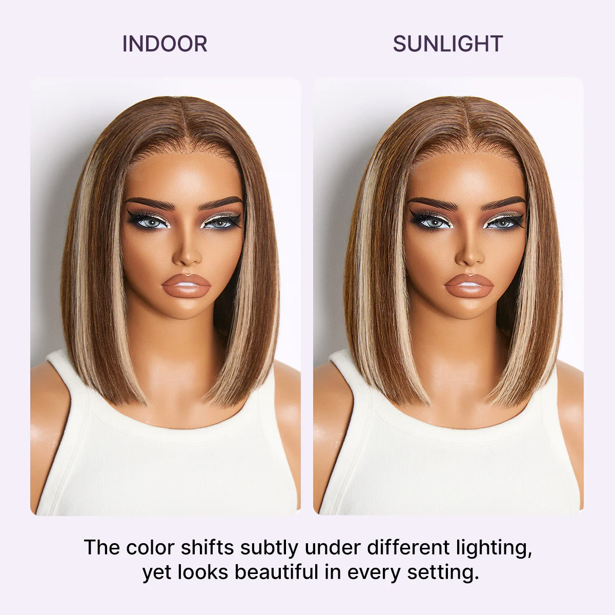 Ash Blonde Highlight Glueless 5x5 HD Closure Lace Bob Wig Pre-Cut Lace Flexi-Fit Drawstring Cap - Image 12