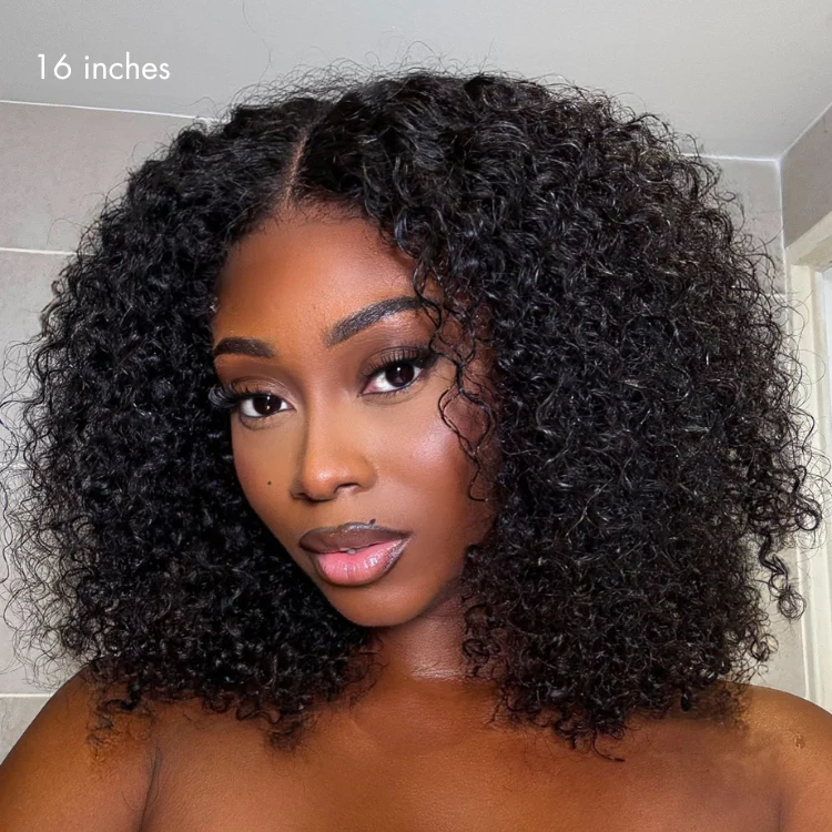 Beginner Friendly 200% Density Glueless 5x5 Closure Pre-Cut Lace Afro Curly Wig One Size Fits All Cap - Image 2