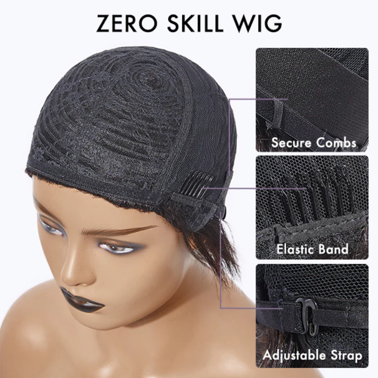 Beginner Friendly Glueless Silky Straight Bob Wig With Bangs Face-Framing - Image 5