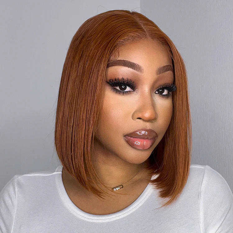 My GO-TO BOB™ - Beginner Friendly Sugar Maple 4x4 Closure Lace Glueless Mid Part Bob Wig - US Only - Image 4