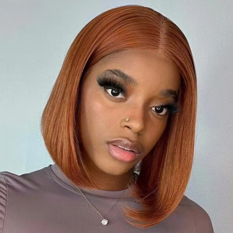 My GO-TO BOB™ - Beginner Friendly Sugar Maple 4x4 Closure Lace Glueless Mid Part Bob Wig - US Only - Image 5