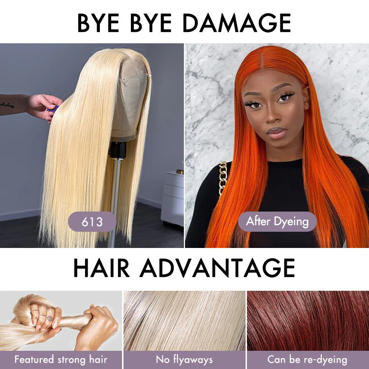 PreMax Wigs | Blonde 613 Silky Straight Glueless 5x5 Closure HD Lace Wig Pre-Cut Lace - Image 6