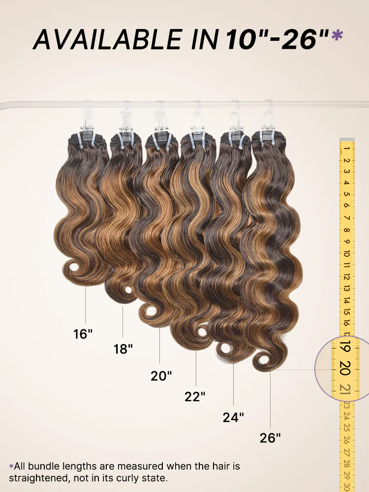 Brown Highlight Body Wave Bundles 100% Premium Remy Human Hair Bundles 1pc / 3pcs - Image 6