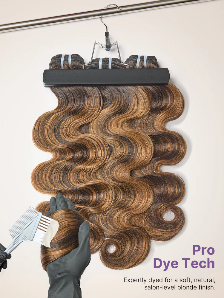 Brown Highlight Body Wave Bundles 100% Premium Remy Human Hair Bundles 1pc / 3pcs - Image 7