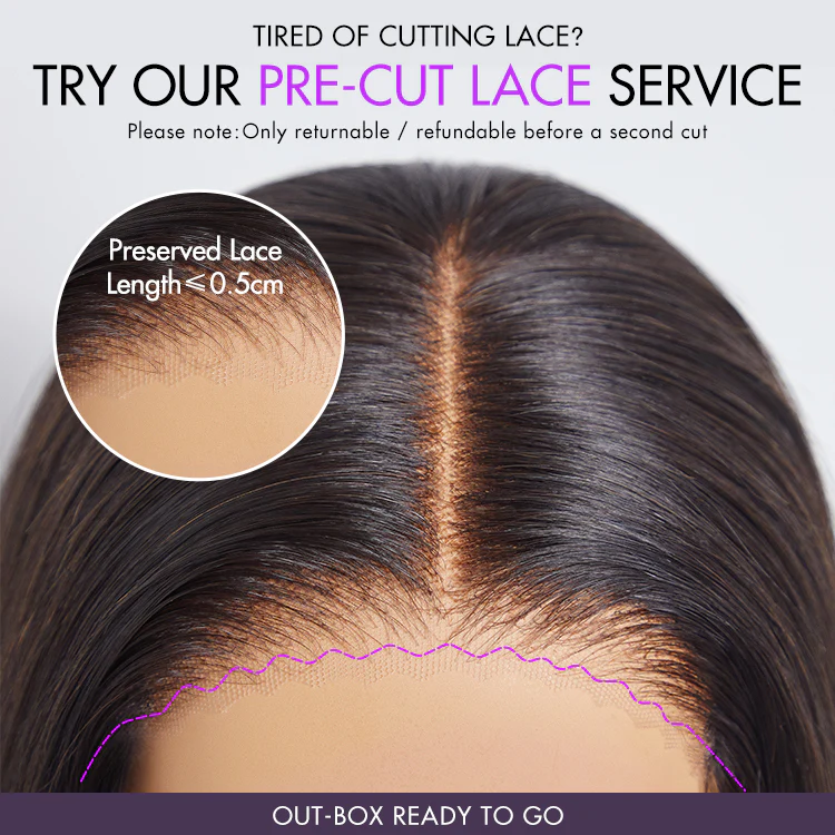 1 SEC INSTALL WIG | Elegant Boss Vibe Short Pixie Cut Natural Black / Ombre Brown Glueless Minimalist HD Lace Wig Pre Cut Lace - Image 13