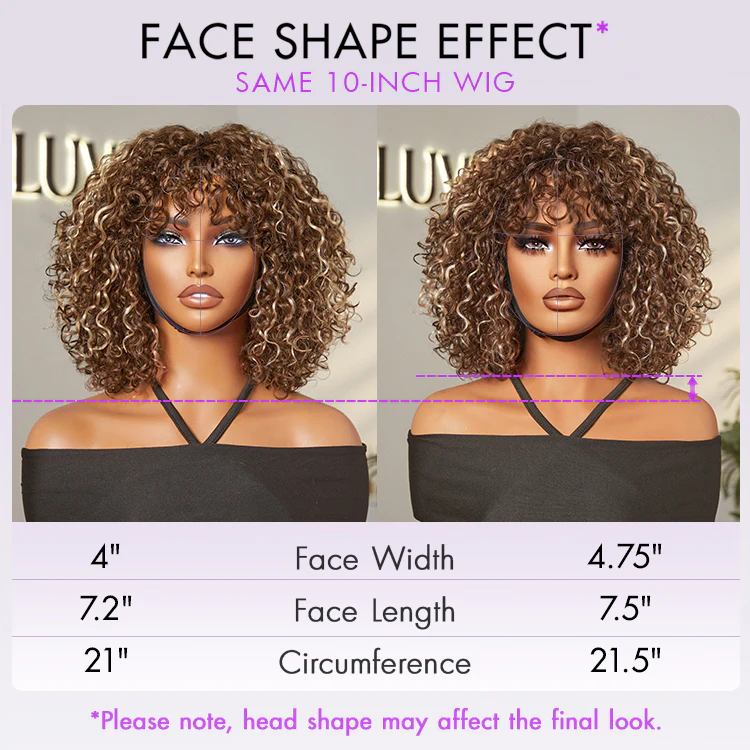Exclusive Sale | Beginner Friendly Water Wave Minimalist Lace Glueless Short Wig with Bangs - Image 15