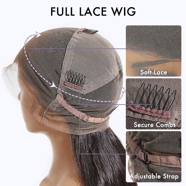 Exclusive Sale | Luvme Hair Full Lace Classy Natural Black Body Wave / Straight Free Parting Half Up Half Down Wig - Image 9