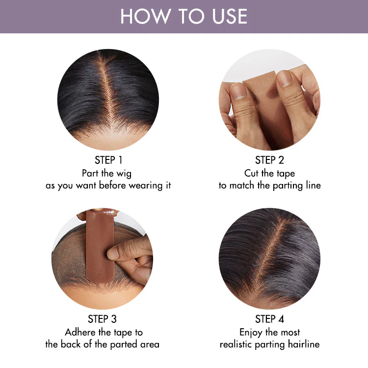 8pcs Fake Scalp Tape for Wigs, Invisible Knots & Grids Eraser - Image 6