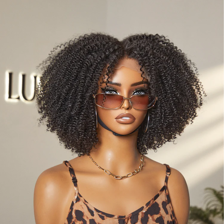 Go Natural Ease | Breathable Cap Natural Bouncy Fluffy Jerry Curl Glueless 5x5 Closure Lace Wig - US Only - Image 2