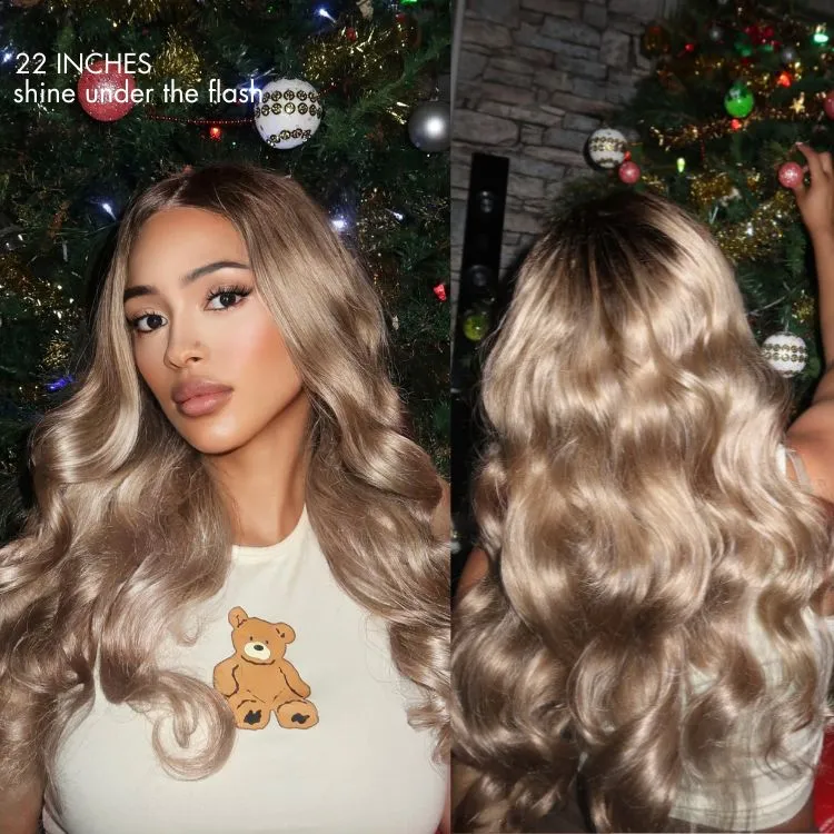 Ash Blonde Loose Body Wave 5x5 Closure Lace Glueless Wig Breathable Cap - Image 11