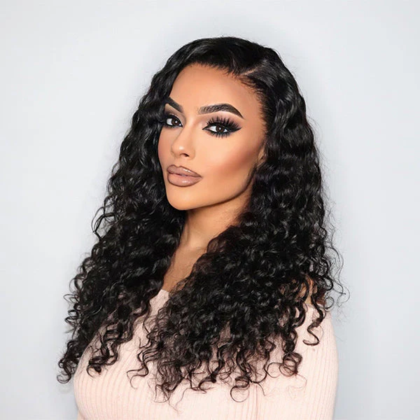 Loose Water Wave 13X4 Frontal HD Lace Side Part Long Wig 100% Human Hair- US Only - Image 3