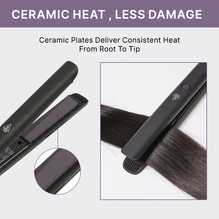 US only | 1PC Hair Straightener, Up to 460°F, Quick, Smooth & Frizz-Free Styling Tool for Wigs and Natural Hair, Travel-Friendly - Image 3