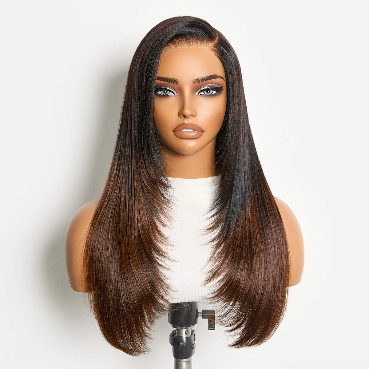 Luvme All-Day Comfort Wig 180% Density Blonde Highlight Butterfly Cut Layered Light Yaki Straight Glueless 7x6 Closure HD Lace Wig Pre-Cut Lace - Image 17