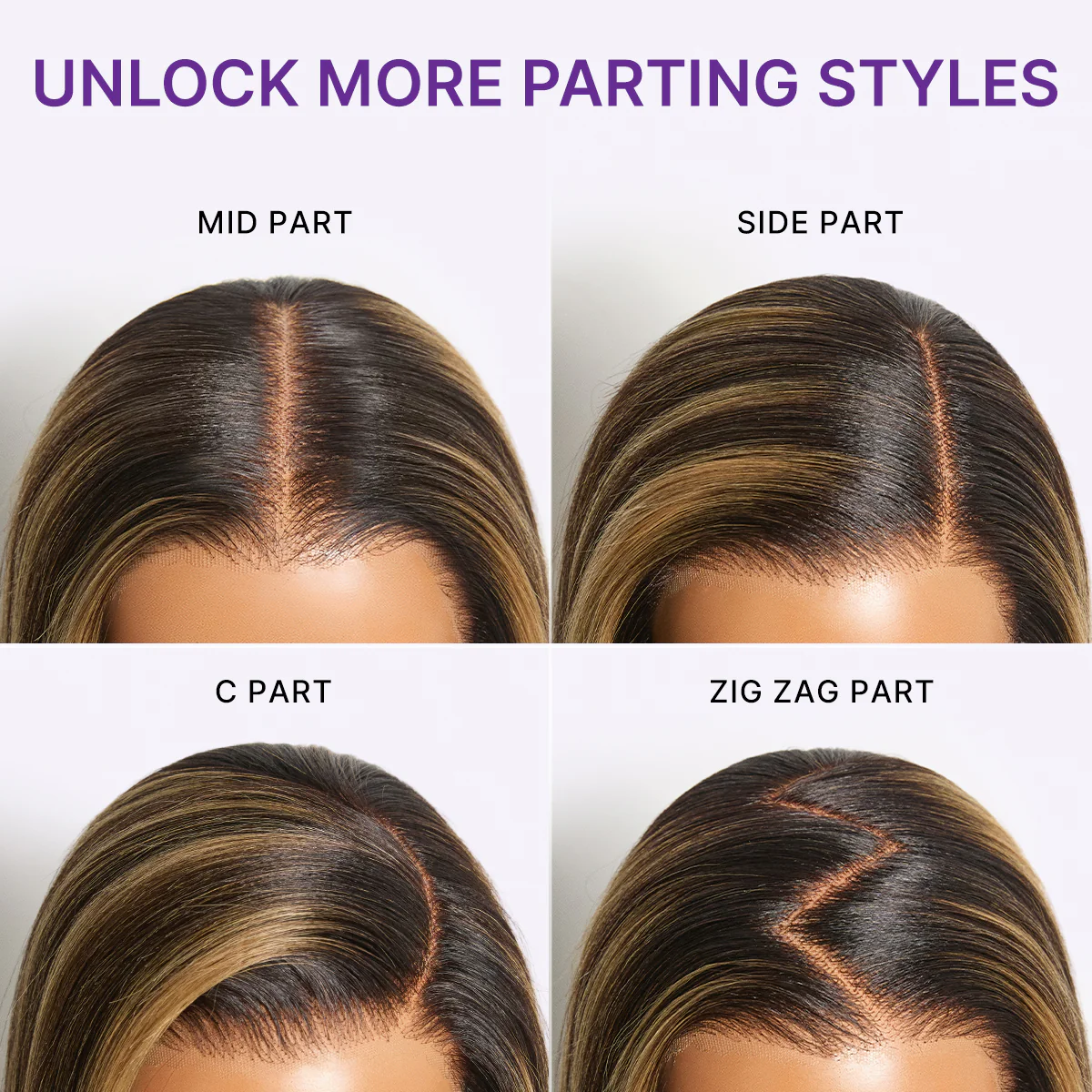 Luvme All-Day Comfort Wig 180% Density Blonde Highlight Butterfly Cut Layered Light Yaki Straight Glueless 7x6 Closure HD Lace Wig Pre-Cut Lace - Image 9