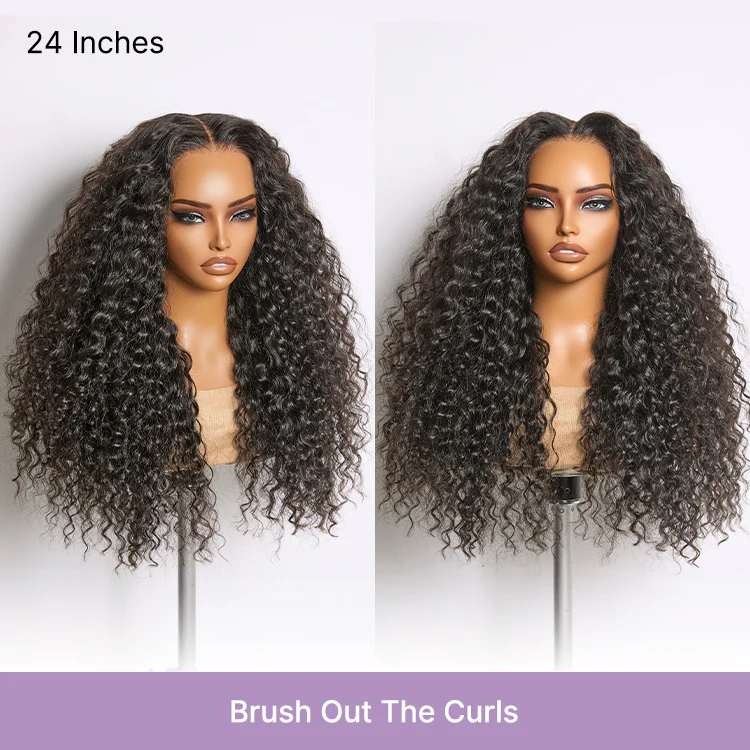 Luvme All-Day Comfort Wig 180% Density Soft & Full Water Wave Glueless 7x6 Closure HD Lace Human Hair Wig Pre-Cut Lace - Image 6