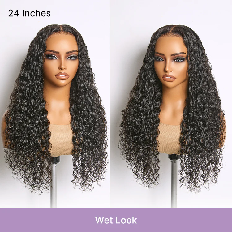 Luvme All-Day Comfort Wig 180% Density Soft & Full Water Wave Glueless 7x6 Closure HD Lace Human Hair Wig Pre-Cut Lace - Image 7