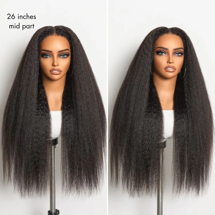 Luvme All-Day Comfort™ Wig 4C Kinky Edges Kinky Straight Glueless 7x6 Closure HD Lace Human Hair Wig Pre-Cut Lace - Image 8