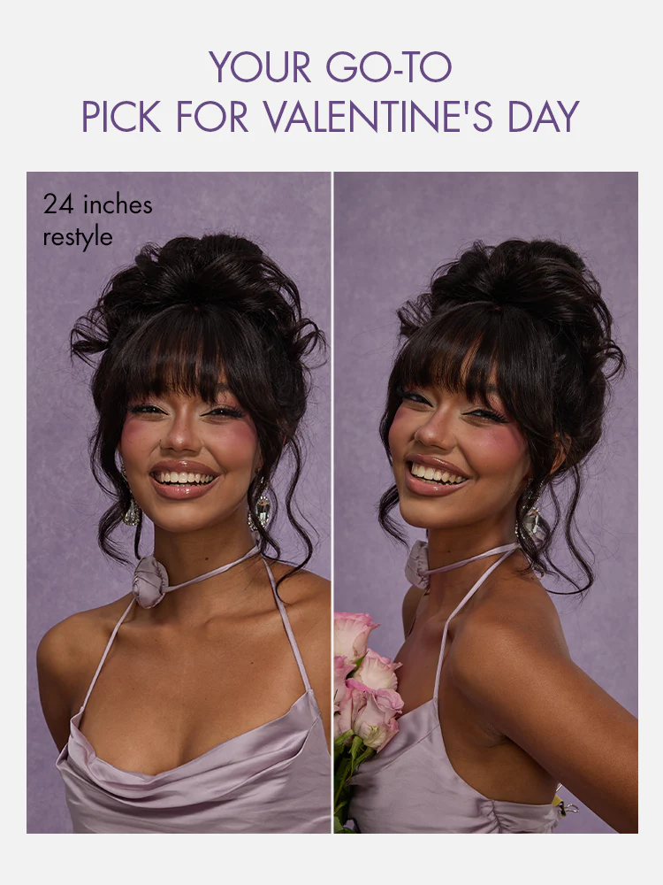 Luvme All-Day Comfort™ Wig 180% Density Loose Body Wave Glueless 7x6 Closure HD Lace Human Hair Wig with Bangs Pre-Cut Lace - Image 15