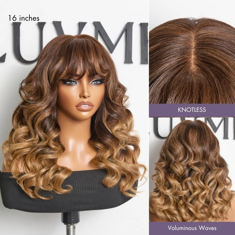 Luvme All-Day Comfort™ Wig 180% Density Loose Body Wave Glueless 7x6 Closure HD Lace Human Hair Wig with Bangs Pre-Cut Lace - Image 18