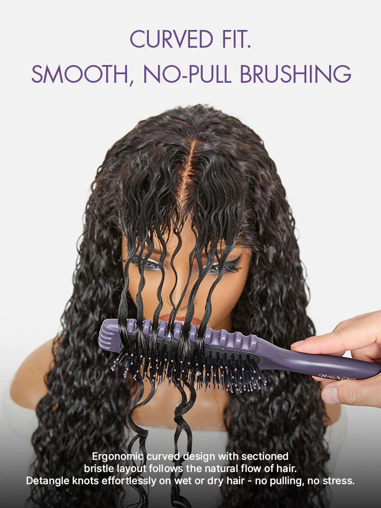 LUVME Curved Curl Repair Comb - Restores Shape and Smooths Messy Curls - Image 3