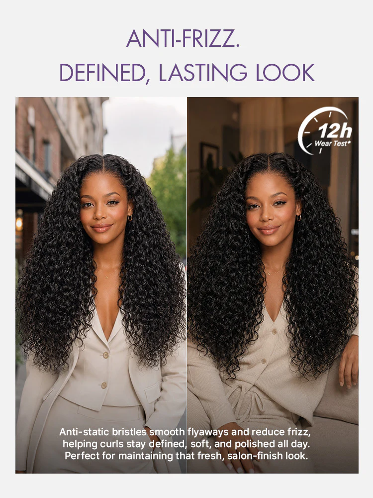 LUVME Curved Curl Repair Comb - Restores Shape and Smooths Messy Curls - Image 4