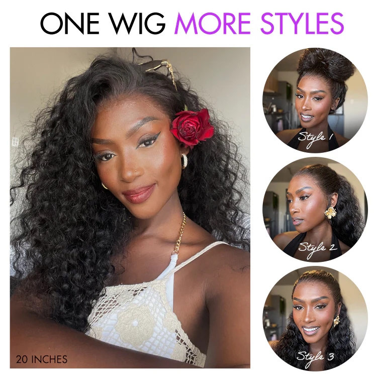 Luvme Flexiwig™ PreMax Wigs | Water Wave Flexi-Fit Invisi Drawstring Cap 360 Lace Long Curly Wig Pre-Cut Lace - Image 7