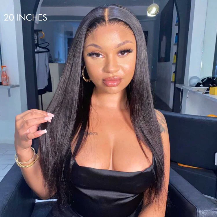 Luvme Hair 180% Density Silky Straight Glueless 13x4 Frontal Lace Long Wig Pre-plucked - Image 5