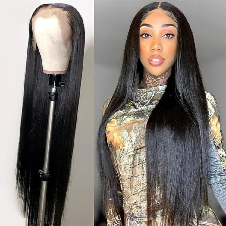Luvme Hair 180% Density Silky Straight Glueless 13x4 Frontal Lace Long Wig Pre-plucked - Image 6