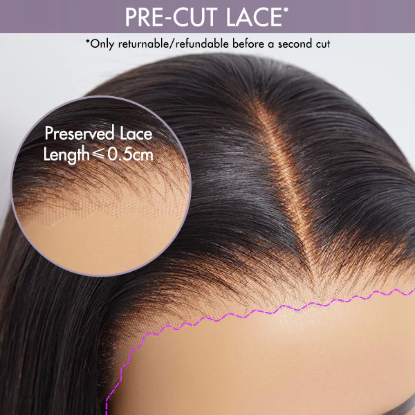 Luvme Hair 180% Density Silky Straight Glueless 13x4 Frontal Lace Long Wig Pre-plucked - Image 9