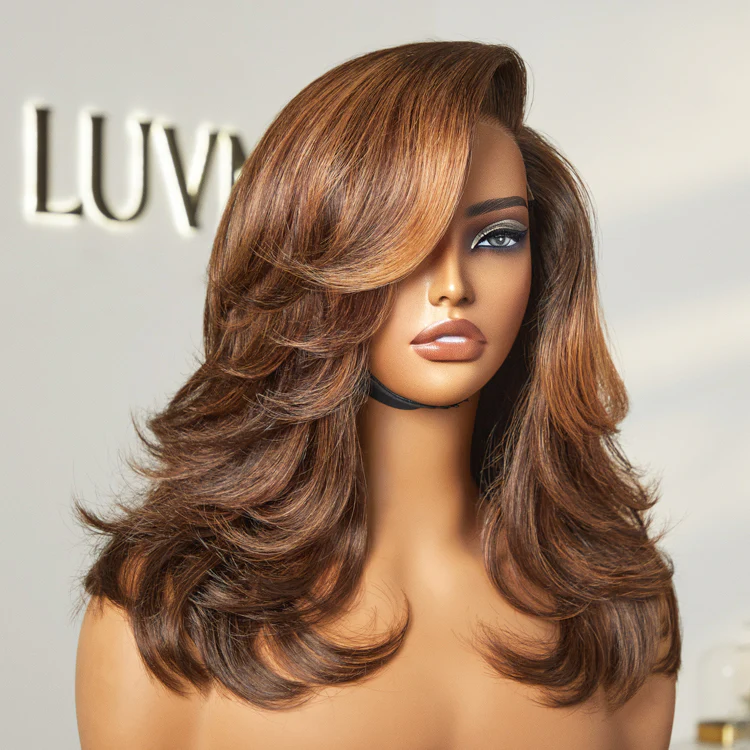 Luvme Hair-Effortlessly Chic Butterfly Cut Layered Wavy Glueless HD Minimalist Lace Short Wig - Image 23