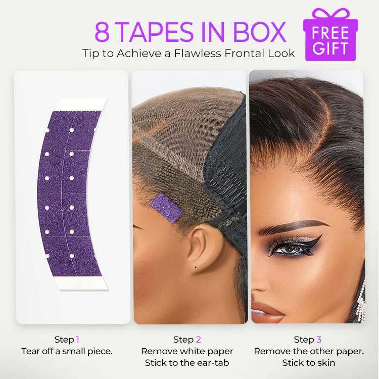 Luvme Hair-NatureMAX™ 200% Density Ombre Brown / Natural Black Loose Wave Glueless 13x6 / 13x4 HD Lace Front Wig Human Hair Pre-Cut Lace Flexi-Fit Drawstring Cap - Image 12