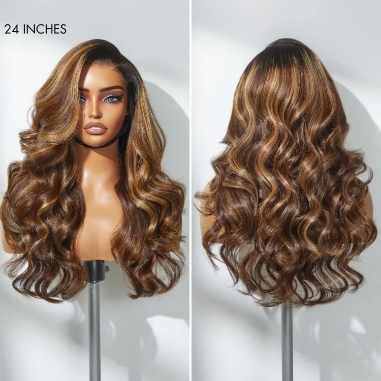 Luvme All-Day Comfort™ Wig 180% Density Honey Golden Blonde Loose Body Wave 7x6 Closure HD Lace Human Hair Wig Pre-Cut Lace - Image 2