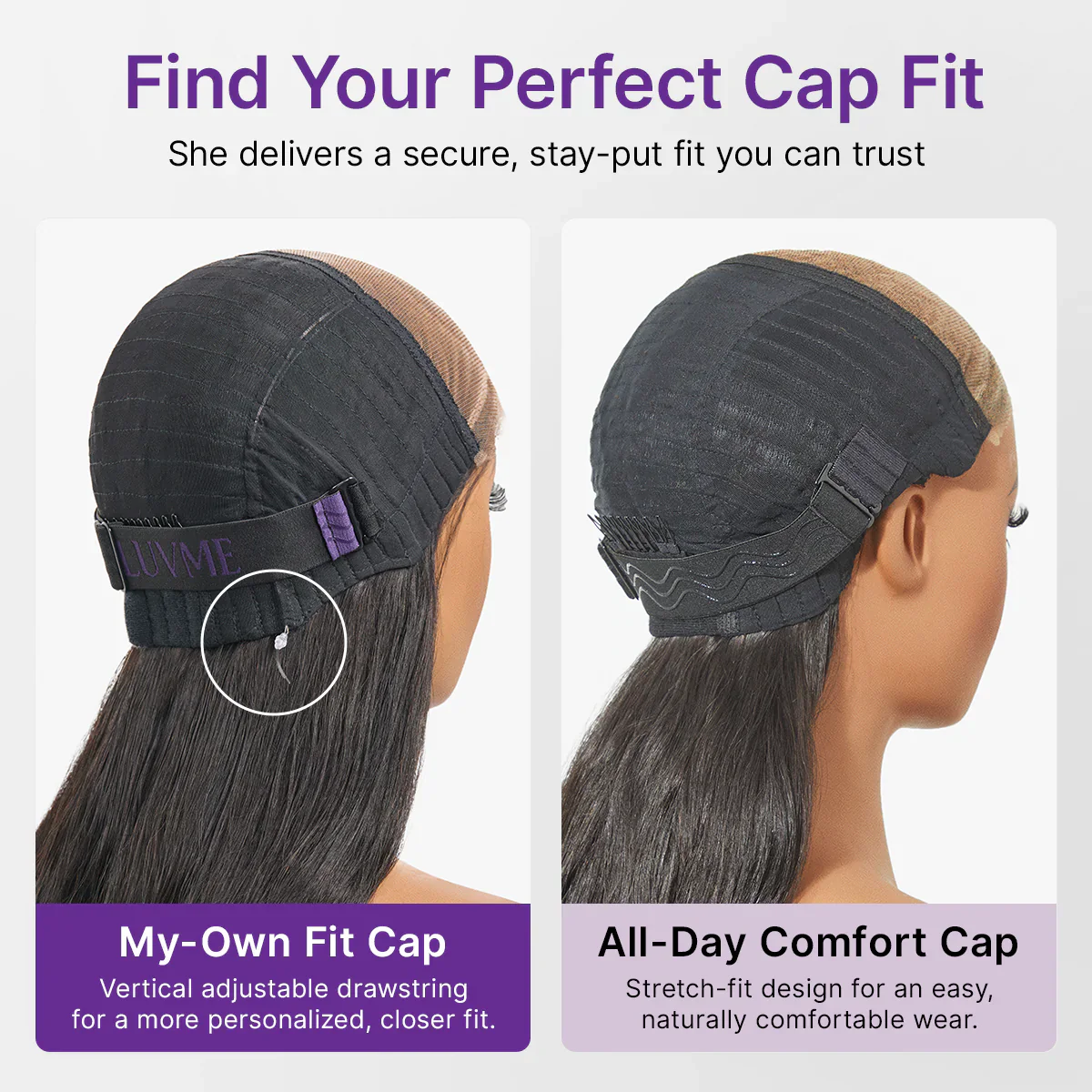 MyOwn-Fit™ PartingMax Glueless Wig 180% Density Loose Body Wave / Light Yaki Straight Ready to Go 7x6 Closure HD Lace Pre Cut & Plucked & Bleached - Image 11