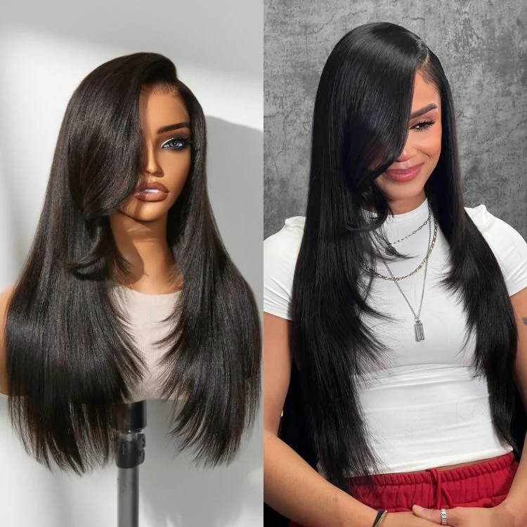MyOwn-Fit™ PartingMax Glueless Wig 180% Density Loose Body Wave / Light Yaki Straight Ready to Go 7x6 Closure HD Lace Pre Cut & Plucked & Bleached - Image 12