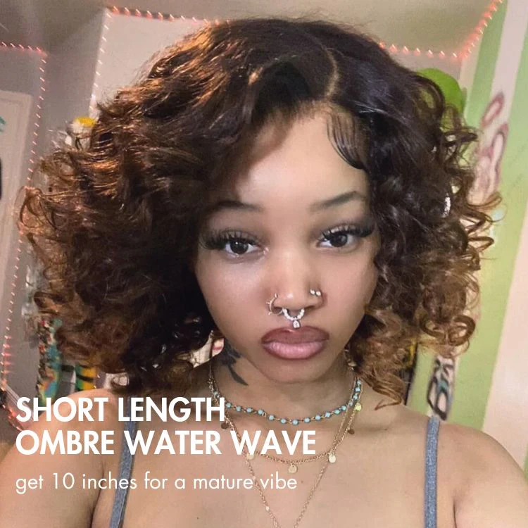 Luvme Hair PartingMax Glueless Wig Ombre Copper Brown Water Wave 7x6 Closure HD Lace Wig  - US Only - Image 4