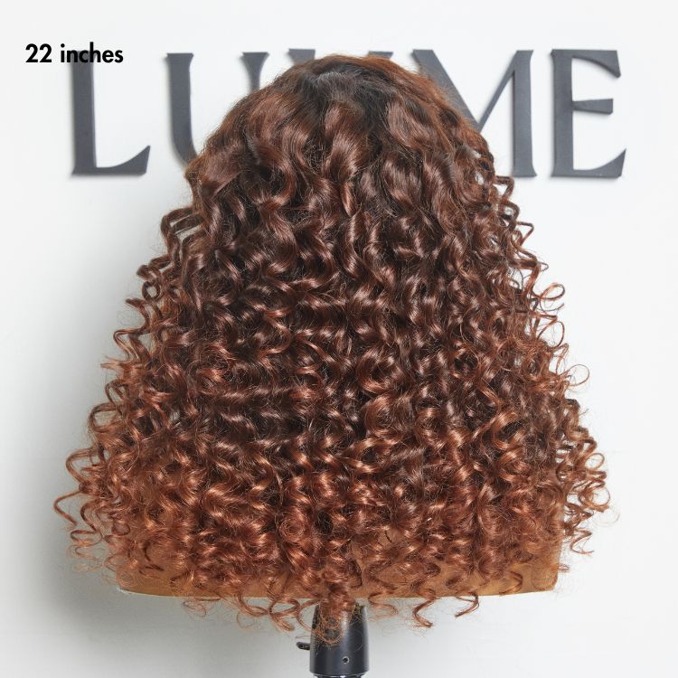 Luvme Hair PartingMax Glueless Wig Ombre Copper Brown Water Wave 7x6 Closure HD Lace Wig  - US Only - Image 7