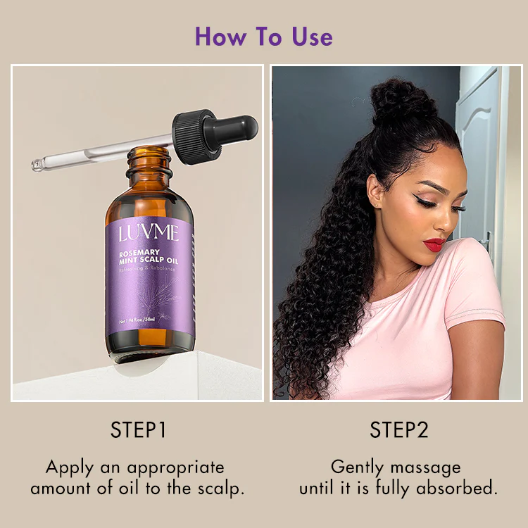 US Only | Luvme Rosemary Mint Scalp Oil, Scalp Care, Soothe & Strengthen - Image 7